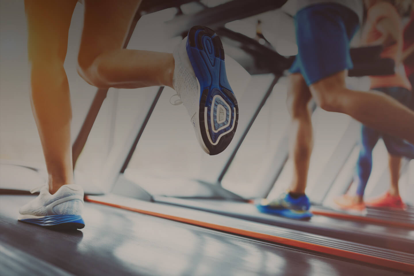 running on treadmill at gym