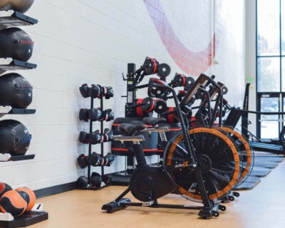 Exercise Equipment with Gym Accessories at Wellbridge Athletic Club in Colorado