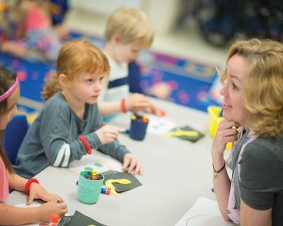 Kids Making Crafts at Daycare | Colorado Athletic Club - Inverness