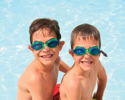 Young boy with goggles at Riverpoint Sports & Wellness in Albuquerque, NM