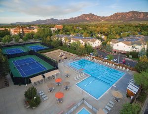outdoor pool and tennis courts