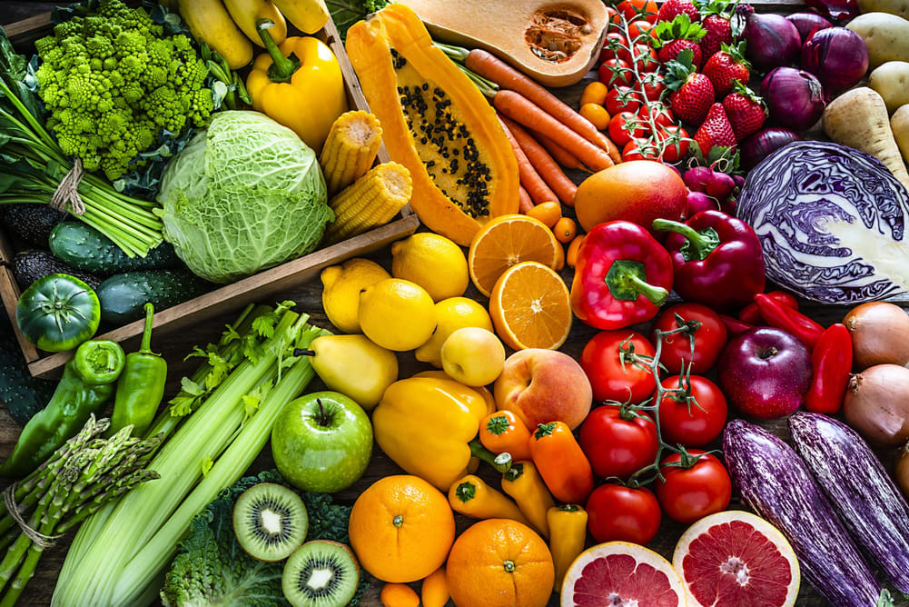 colorful fruits & veggies