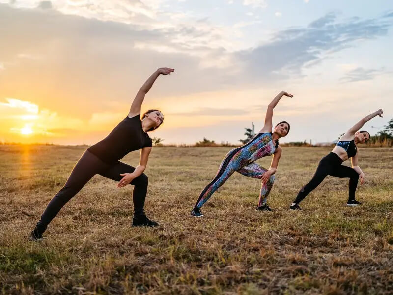 Women outside improving their mobility